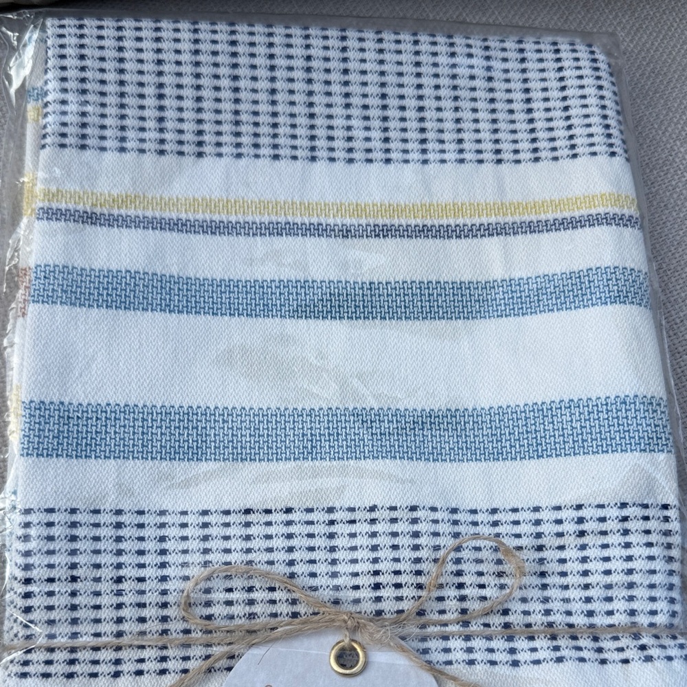 Anthropologie Mediterranean Blue and White Dish Towels - Picture 5 of 12